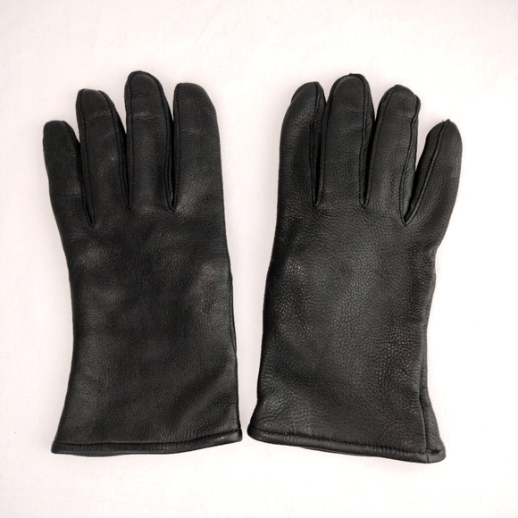 Samco Co. Black Genuine Black Leather Wool Lined Gloves - Picture 2 of 6